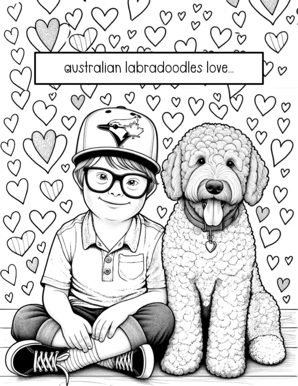 Australian Labradoodles Love... Colouring Book